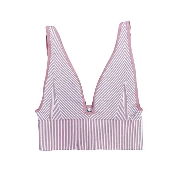 Out From Under x Urban Outfitters Striped V-Neck Strappy Bralette - Size XS / S - Picture 1 of 3